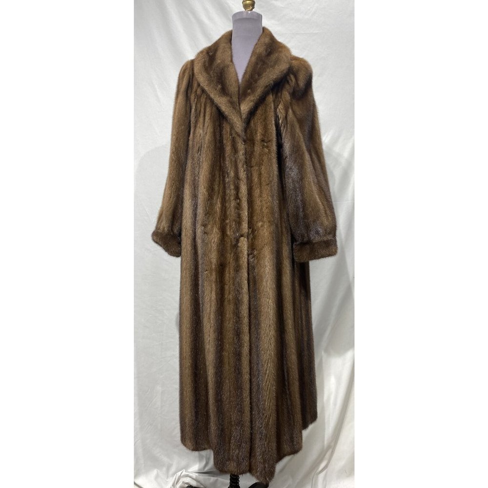 demi-buff mink coat natural female (38417)